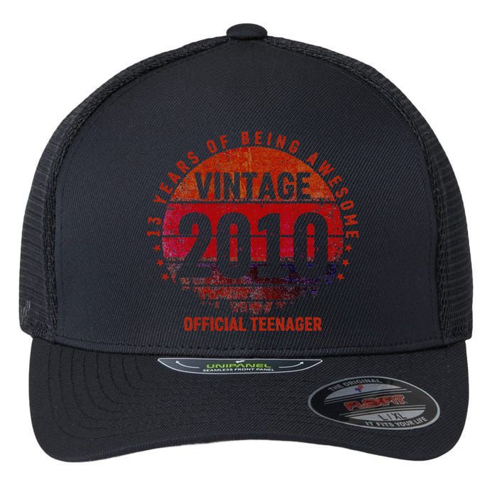 13th Birthday Vintage 2010 13 Years Old Flexfit Unipanel Trucker Cap