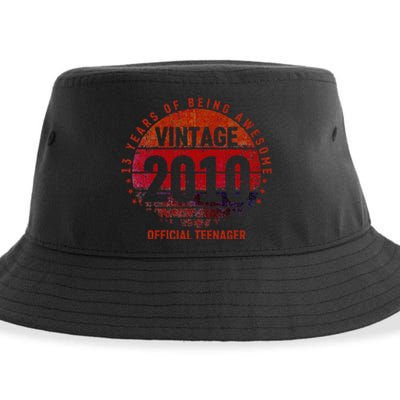 13th Birthday Vintage 2010 13 Years Old Sustainable Bucket Hat