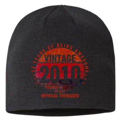 13th Birthday Vintage 2010 13 Years Old Sustainable Beanie