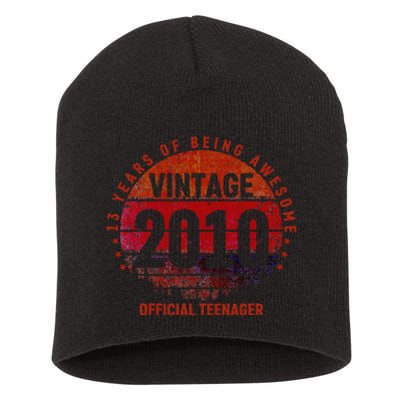 13th Birthday Vintage 2010 13 Years Old Short Acrylic Beanie