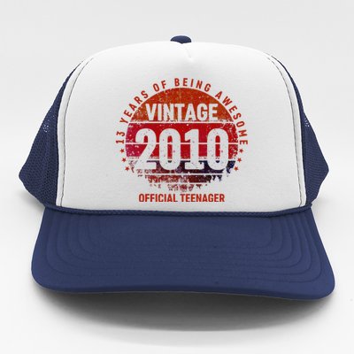 13th Birthday Vintage 2010 13 Years Old Trucker Hat