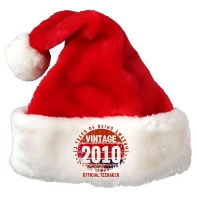 13th Birthday Vintage 2010 13 Years Old Premium Christmas Santa Hat