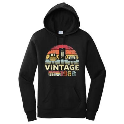 1982 Birthday Vintage Retro Vintage Women's Pullover Hoodie