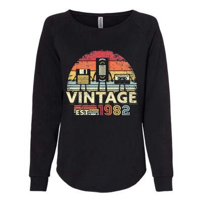 1982 Birthday Vintage Retro Vintage Womens California Wash Sweatshirt