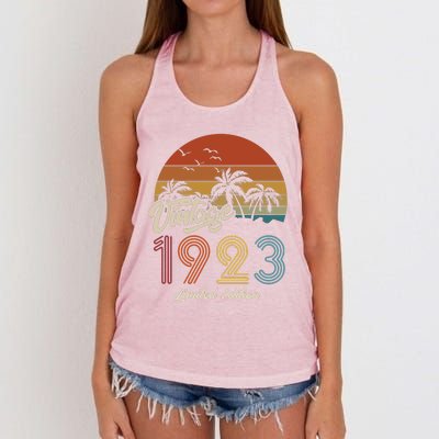 100th Birthday Vintage Limited Edition 1923 Women's Knotted Racerback Tank