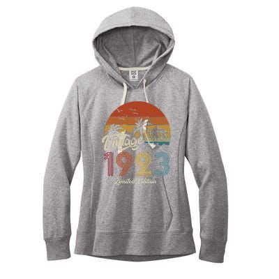 100th Birthday Vintage Limited Edition 1923 Women's Fleece Hoodie