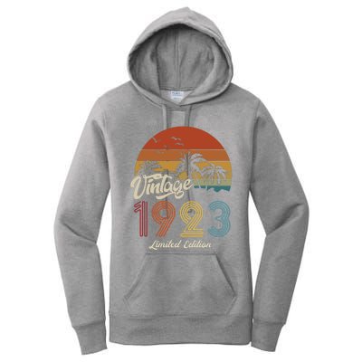 100th Birthday Vintage Limited Edition 1923 Women's Pullover Hoodie