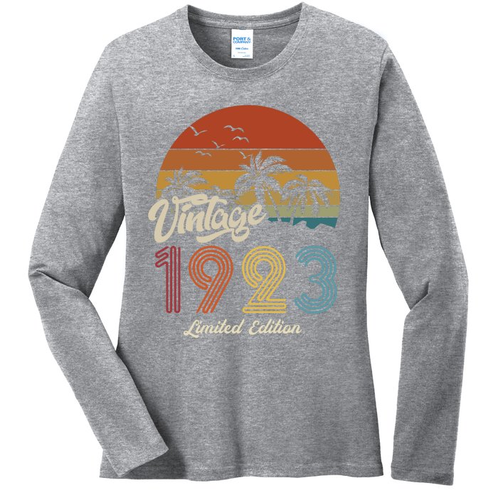 100th Birthday Vintage Limited Edition 1923 Ladies Long Sleeve Shirt