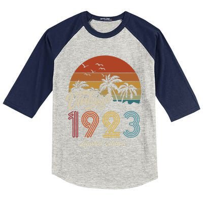 100th Birthday Vintage Limited Edition 1923 Kids Colorblock Raglan Jersey