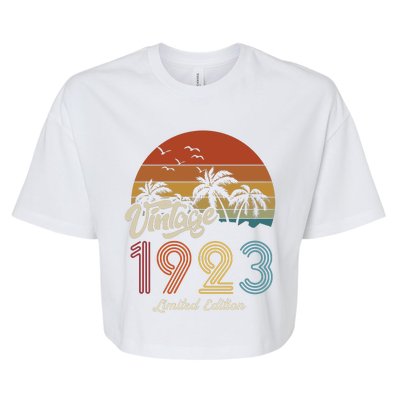 100th Birthday Vintage Limited Edition 1923 Bella+Canvas Jersey Crop Tee