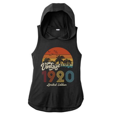 103rd Birthday Vintage Limited Edition 1920 Ladies PosiCharge Tri-Blend Wicking Draft Hoodie Tank