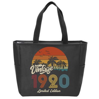 103rd Birthday Vintage Limited Edition 1920 Zip Tote Bag