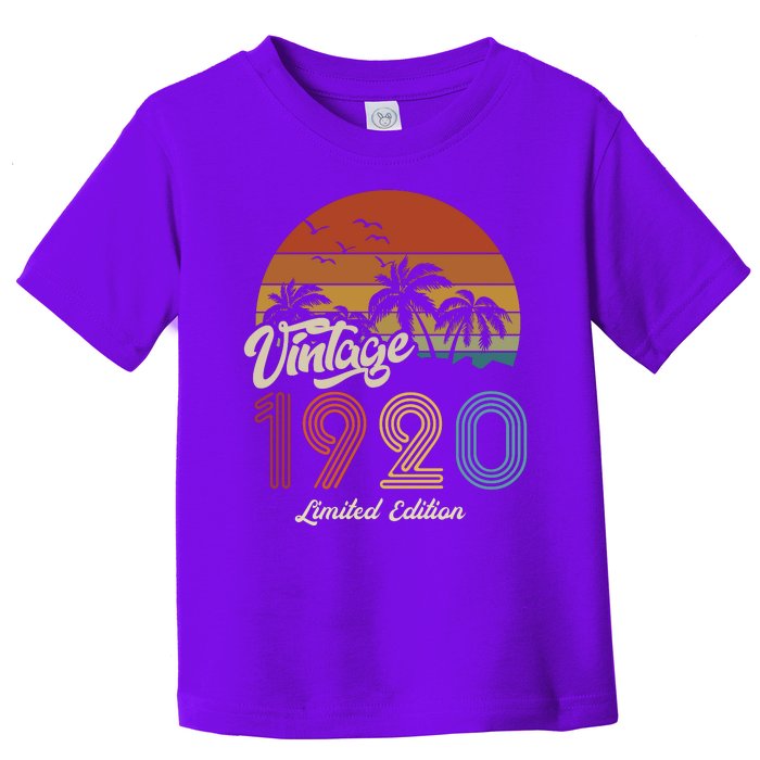 103rd Birthday Vintage Limited Edition 1920 Toddler T-Shirt