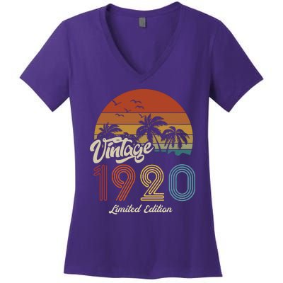 103rd Birthday Vintage Limited Edition 1920 Women's V-Neck T-Shirt