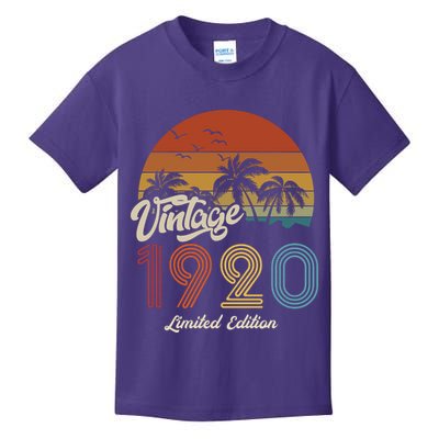 103rd Birthday Vintage Limited Edition 1920 Kids T-Shirt