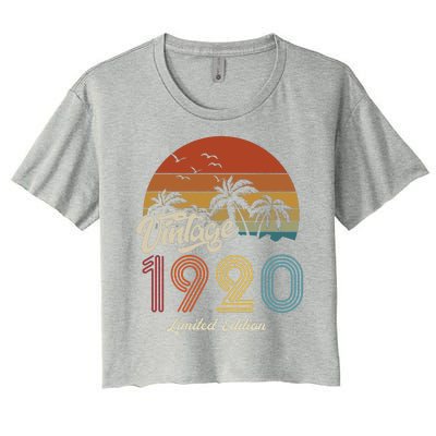 103rd Birthday Vintage Limited Edition 1920 Women's Crop Top Tee