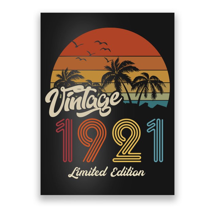102nd Birthday Vintage Limited Edition 1921 Poster