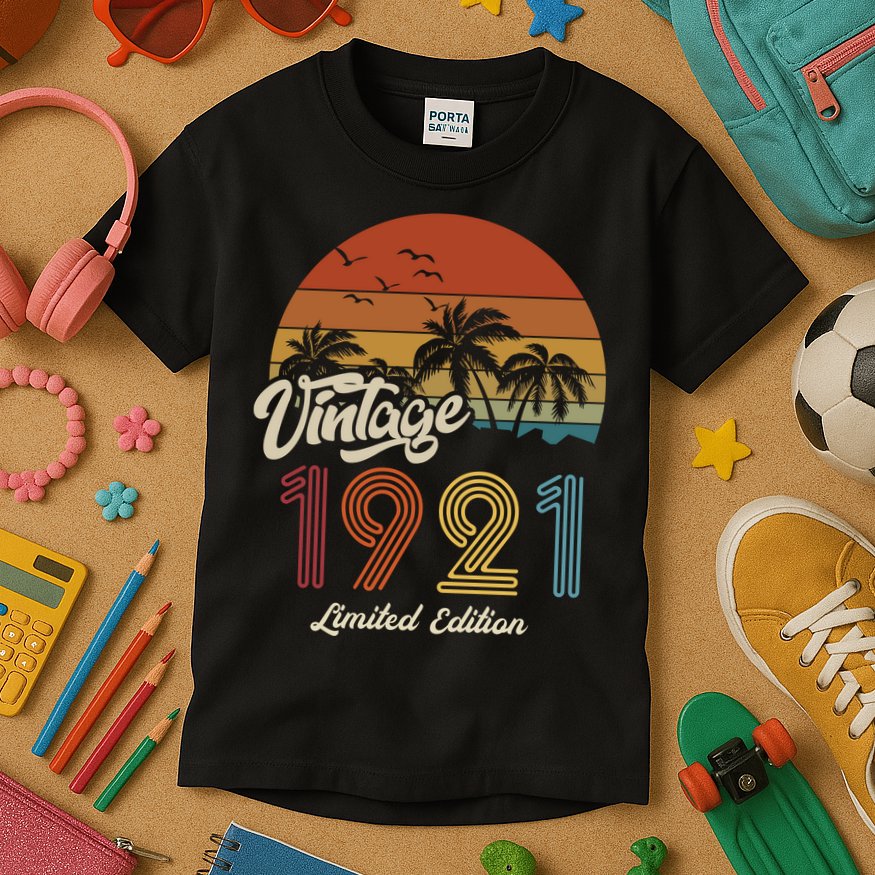 102nd Birthday Vintage Limited Edition 1921 Kids T-Shirt