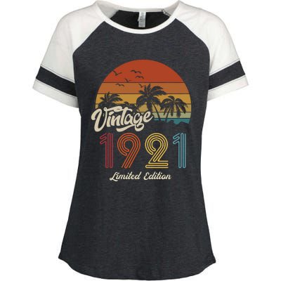 102nd Birthday Vintage Limited Edition 1921 Enza Ladies Jersey Colorblock Tee