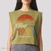 102nd Birthday Vintage Limited Edition 1921 Garment-Dyed Women's Muscle Tee