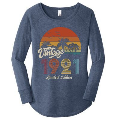 102nd Birthday Vintage Limited Edition 1921 Women's Perfect Tri Tunic Long Sleeve Shirt