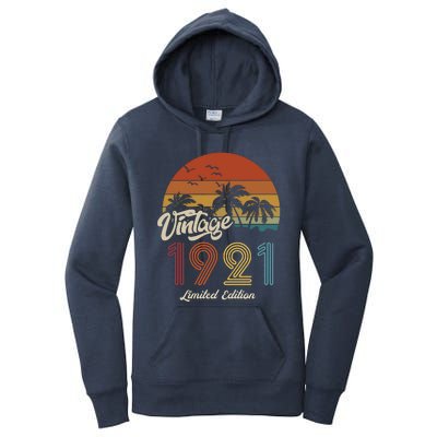 102nd Birthday Vintage Limited Edition 1921 Women's Pullover Hoodie