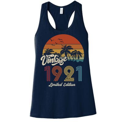 102nd Birthday Vintage Limited Edition 1921 Women's Racerback Tank