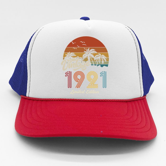 102nd Birthday Vintage Limited Edition 1921 Trucker Hat