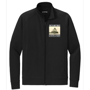 100th Birthday West Breakwater Lighthouse Fairport Harbor Stretch Full-Zip Cadet Jacket