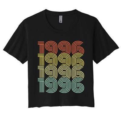 1996 Birthday Year Vintage Birthday Gift Women's Crop Top Tee