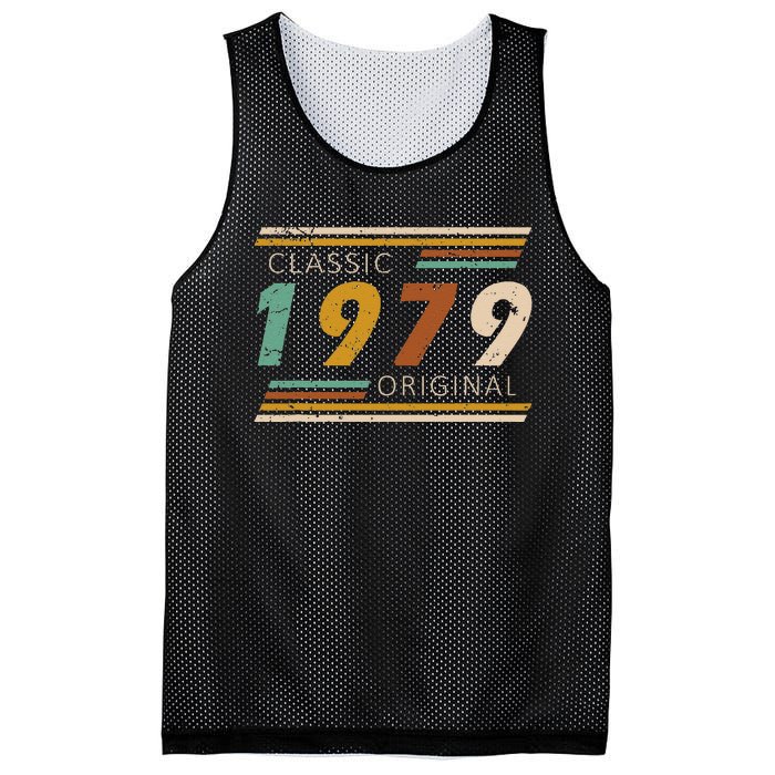 1979 Birthday Year Classic Original Retro Vintage Design Mesh Reversible Basketball Jersey Tank