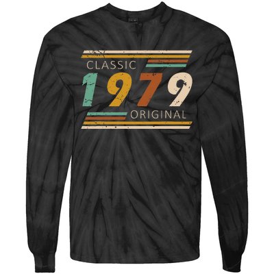 1979 Birthday Year Classic Original Retro Vintage Design Tie-Dye Long Sleeve Shirt