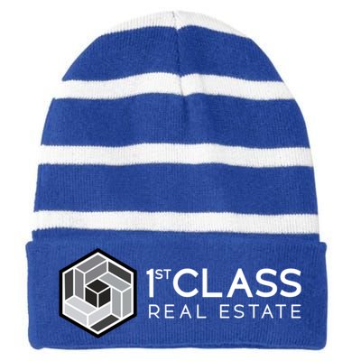 1st Class Striped Beanie with Solid Band