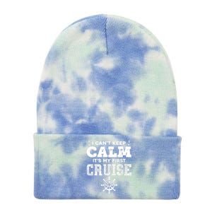 1st Cruise 2021 Can't Keep Calm It's My First Cruise Tie Dye 12in Knit Beanie