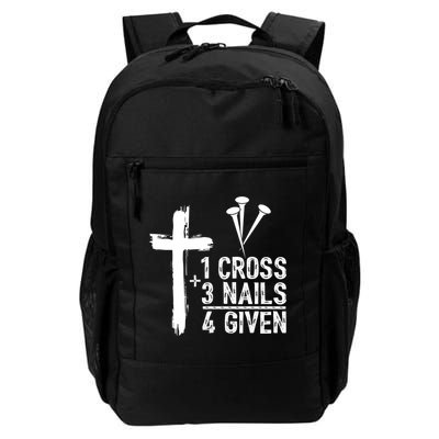 1 Cross 3 Nails Forgiven Jesus Christian Easter Backpack