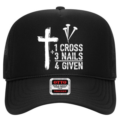 1 Cross 3 Nails Forgiven Jesus Christian Easter Trucker Hat
