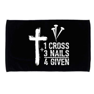 1 Cross 3 Nails Forgiven Jesus Christian Easter Microfiber Hand Towel