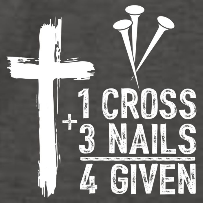 1 Cross 3 Nails Forgiven Jesus Christian Easter Vector Backpack