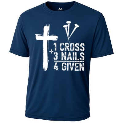 1 Cross 3 Nails Forgiven Jesus Christian Easter Performance Shirt