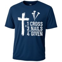 1 Cross 3 Nails Forgiven Jesus Christian Easter Performance Shirt