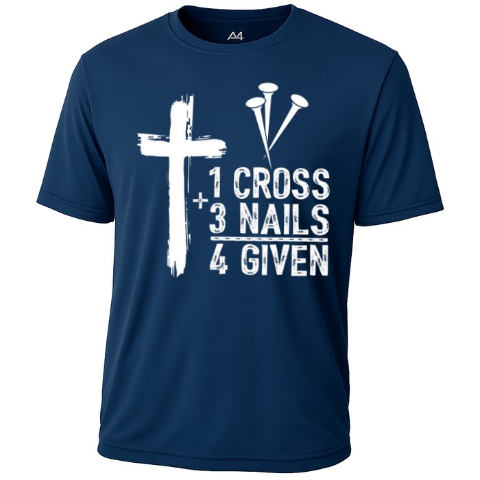 1 Cross 3 Nails Forgiven Jesus Christian Easter Performance Shirt