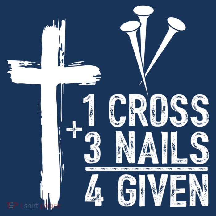 1 Cross 3 Nails Forgiven Jesus Christian Easter 16 in Basic Backpack