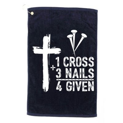 1 Cross 3 Nails Forgiven Jesus Christian Easter Golf Towel