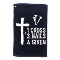 1 Cross 3 Nails Forgiven Jesus Christian Easter Golf Towel