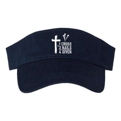 1 Cross 3 Nails Forgiven Jesus Christian Easter Visor