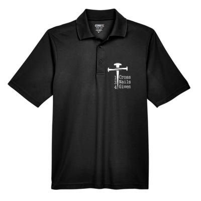 1 Cross 3 Nails 4 Given Men's Origin Performance Pique Polo