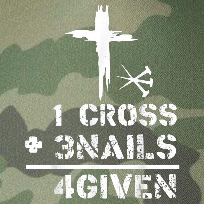 1 Cross 3 Nails Forgiven Christian Easter Day Gift Legacy Tie Dye Trucker Hat
