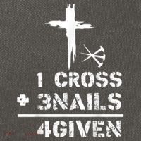 1 Cross 3 Nails Forgiven Christian Easter Day Gift Cotton Canvas Backpack