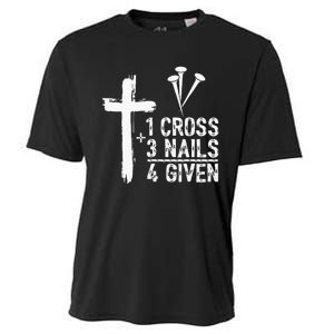 1 Cross 3 Nails 4 Given Happy Easter Day Jesus Cooling Performance Crew T-Shirt