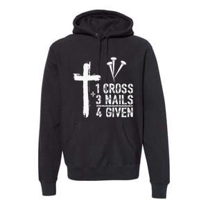 1 Cross 3 Nails 4 Given Happy Easter Day Jesus Premium Hoodie